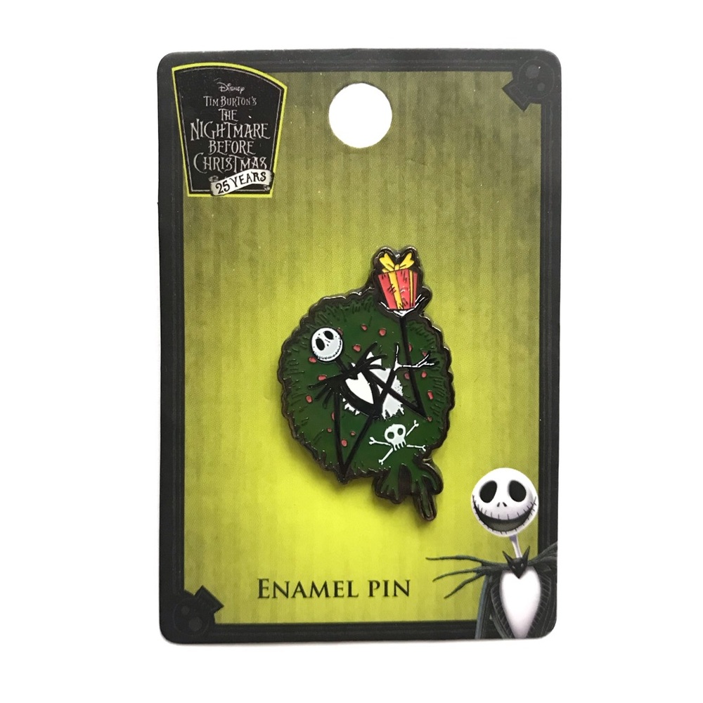 The Nightmare Before Christmas Jack Skellington Wreath Enamel Pin - Exclusive